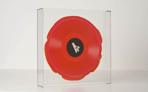 Cranfield and Slade: 10 Riot Songs limited edition, red vinyl record with flash, plexi glass, 2011