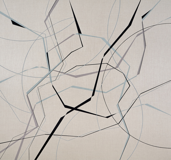 Bridging the surface #1, 2015, Acryl auf Leinwand, 150 x 160 cm, Detail  ? Wolfgang Grossebner