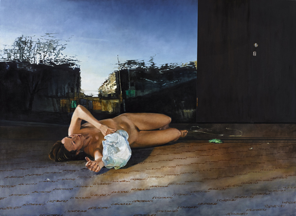 Martin Schnur, Desillusion, Vorraum #3, 2015, Öl auf Leinwand, 173x237 cm, Foto: Daniela Beranek, Wien