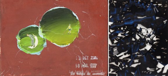 links/left: Francis Alÿs, Le temps du sommeil rechts/right: Avery Singer, Untitled, 2016