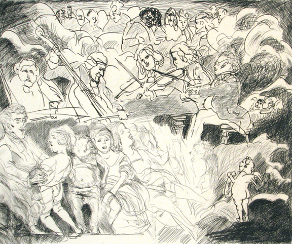 Alfred Hrdlicka, Himmel auf Erden, 1982, WVZ 832 (II. state), Ed. 95, plate size 49,9 x 59,9 cm