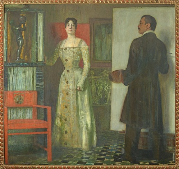 Franz von Stuck, Franz und Mary Stuck im Atelier, 1902 Privatbesitz, Foto: ? Belvedere, Wien