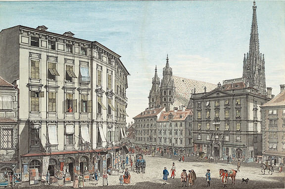 Carl Schütz | Der Stock im Eisen-Platz in Wien, 1779 | Albertina, Wien 
