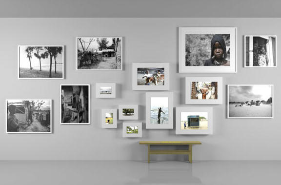 Ángel Marcos This is Gold 2012 , lightboxes, photographs and wooden bench, ed. of 3 
