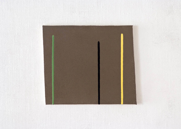 Abbildungen: Tomek Baran, Öl auf Leinwand, 90x70 cm, 2012. Patrick Schmierer, ot, Lack auf Leinwand, 27x32 cm, 2012.
