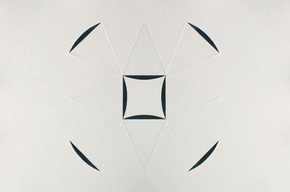 Babsi Daum - "Oktaven", druckgrafischer Zyklus, Hochdruck und Prägung, 53 x 78 cm (2012/13)