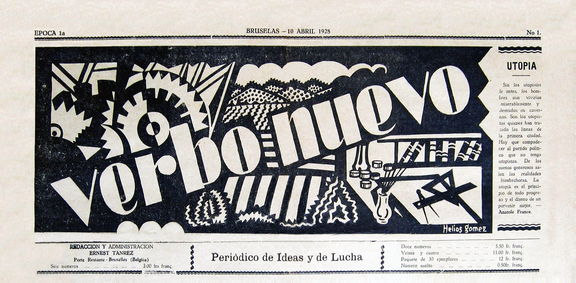 Helio Gómez, Utopía ? Verbo Nuevo, 1928