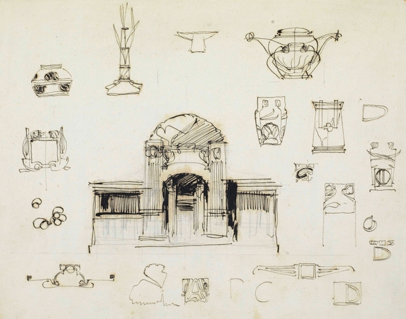 Joseph Maria Olbrich, Entwurfskizzen für die Secession, 1898