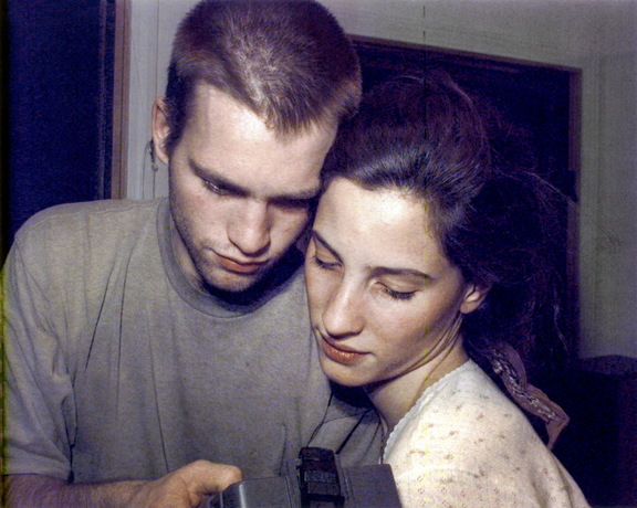 Céline and Jörg at moment of capture, 1991 Crosman Terrace, Rochester, NY, Kodak Prototype DCS © Lucien Samaha