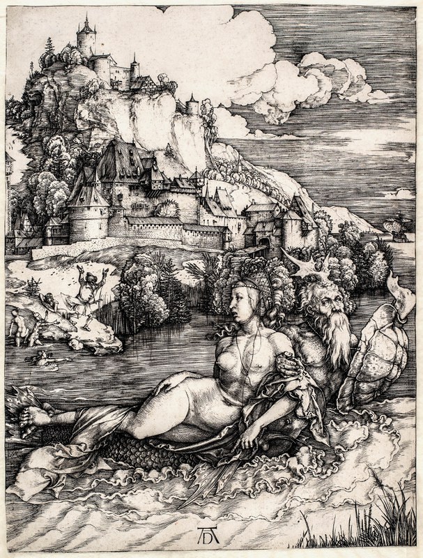 Albrecht Dürer (1471 – 1528): Das Meerwunder, um 1498, Kupferstich, Kupferstichkabinett der Akademie der bildenden Künste Wien