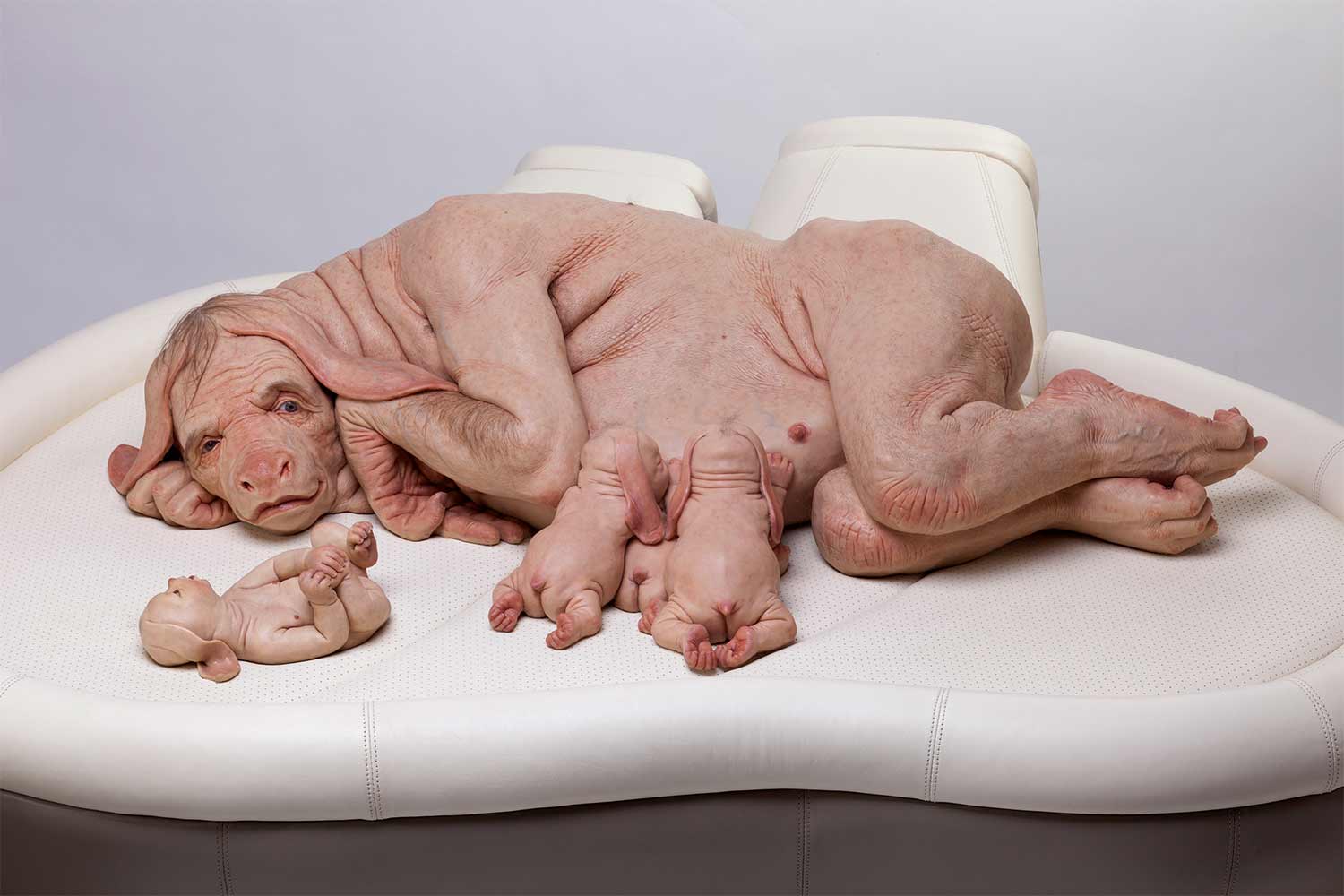 Patricia Piccinini, The Young Family, 2002, Photo: Graham Baring, Courtesy of the artist